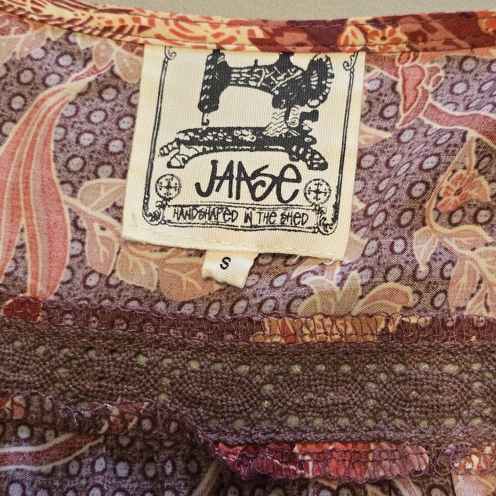 Jaase Maxi Dress Womens Small Multicolor Floral Print Button Front Fall Bohemian - Picture 6 of 11